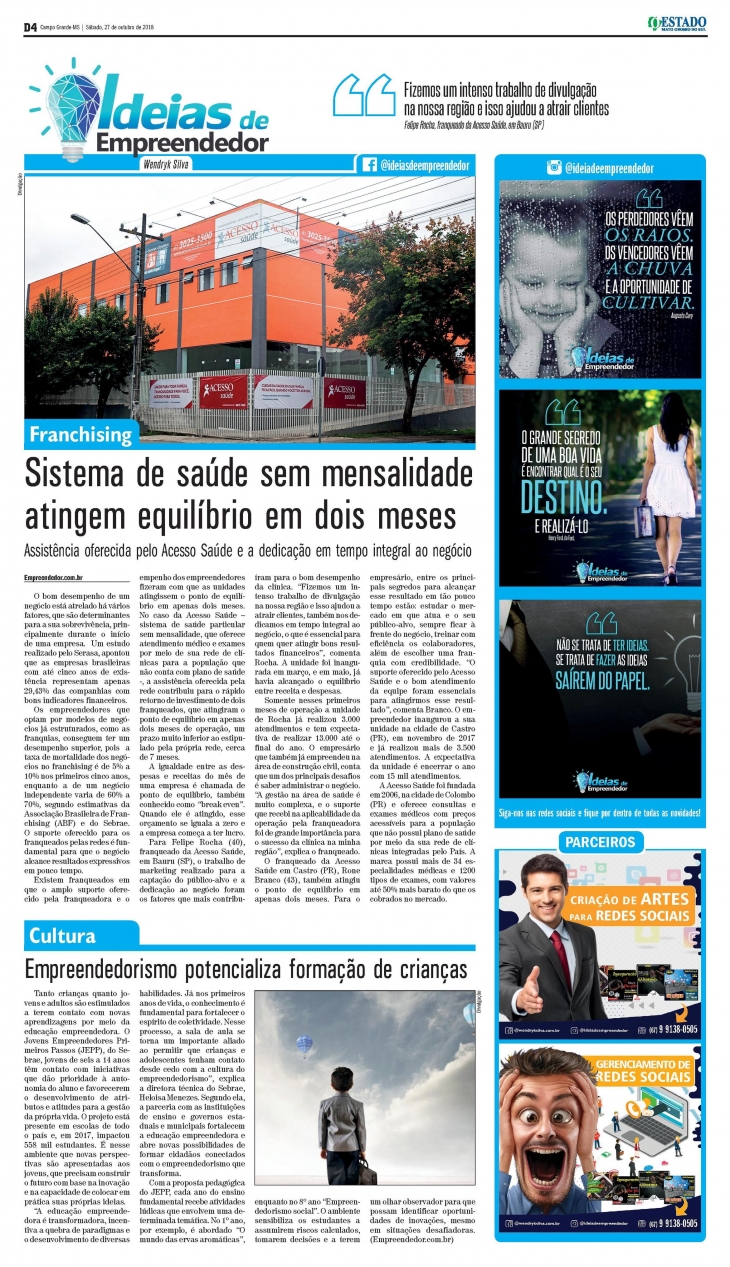 Acesso Sa&uacute;de no O Estado de Mato Grosso do Sul