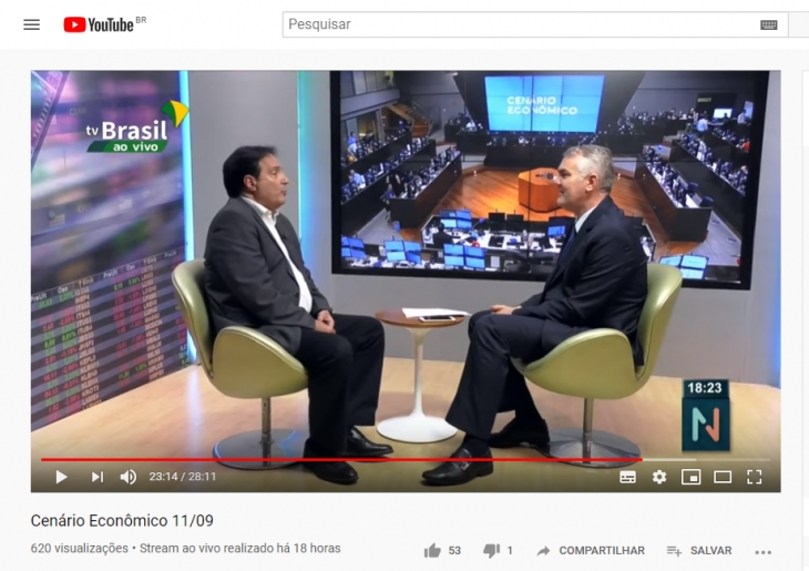 Abimei no  programa Cen&aacute;rio Econ&ocirc;mico