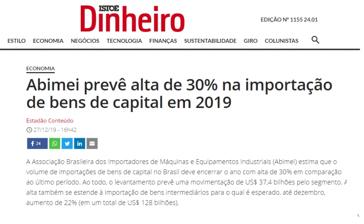 Abimei na revista Isto&Eacute; Dinheiro