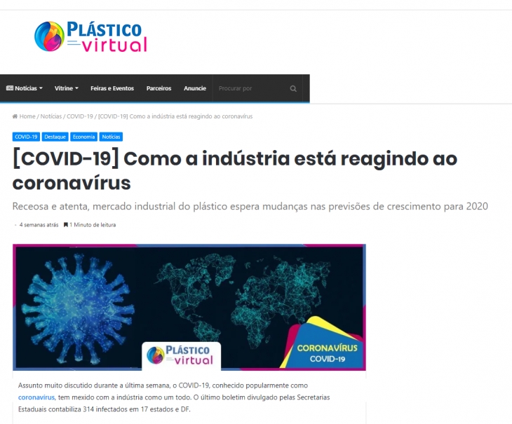 Abimei no portal Pl&aacute;stico Virtual