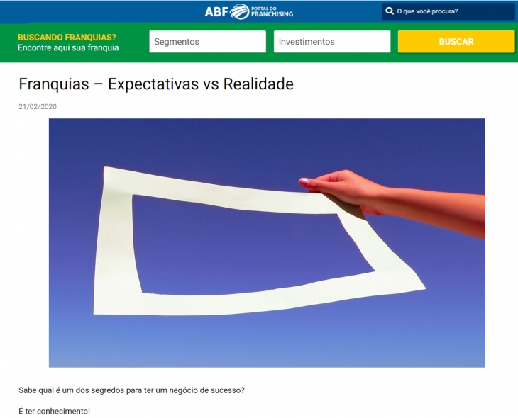 Acesso Sa&uacute;de no portal do Franchising