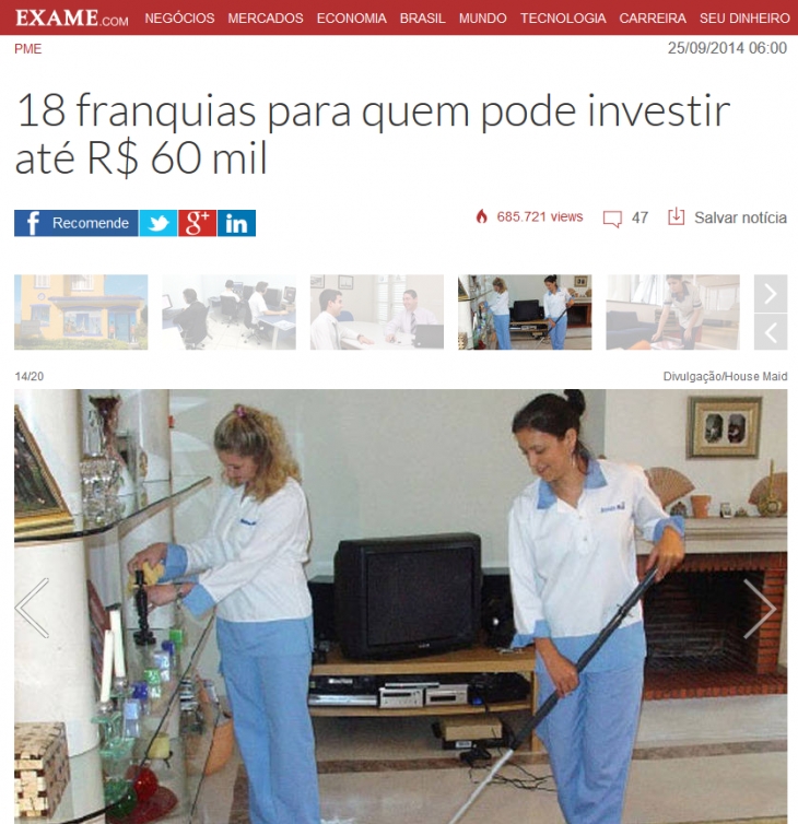 Exame publica mat&eacute;ria com a House Maid