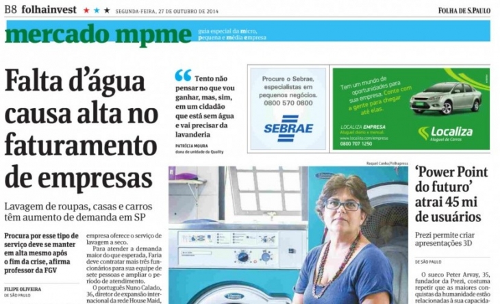 Folha de SP publica mat&eacute;ria com a House Maid
